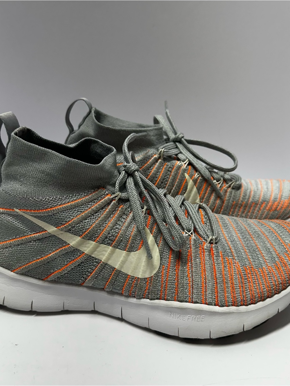 Nike Men’s 7 Train Force Flyknit Orange and Grey sneakers